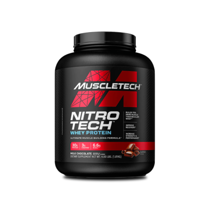 Muscletech Whey Protein Powder - Nitro-Tech Whey Protein Isolate & Peptides Mix for Lean Muscle & Fast Recovery - 30g of Whey