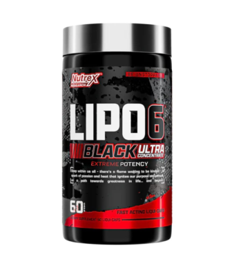 Nutrex Research Lipo-6 Black Ultra Concentrate | Thermogenic Energizing Fat Burner Supplement, Increase Weight Loss, Energy & Intense Focus |60 Capsules