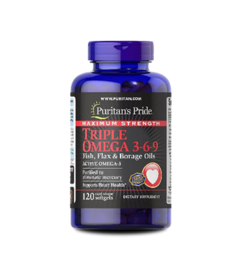 Purtain's Pride Triple Omega 3-6-9 Fish, Flax & Borage Oils