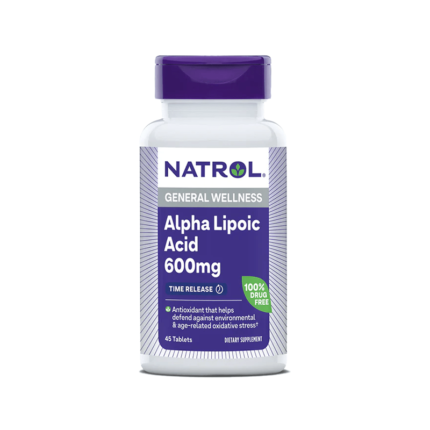 Natrol, Alpha Lipoic Acid, Time Release, 600 mg, 45 Tablets