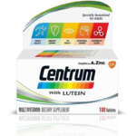 Centrum with Lutein, A to Zinc supplements for Adults with Vitamin B, C, D, Minerals, Nutrients and Trace Elements, 100 Tablets