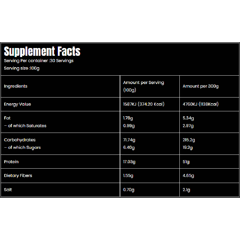 Marvelous - Big extreme weight Gainer 30 servings - الصورة 2