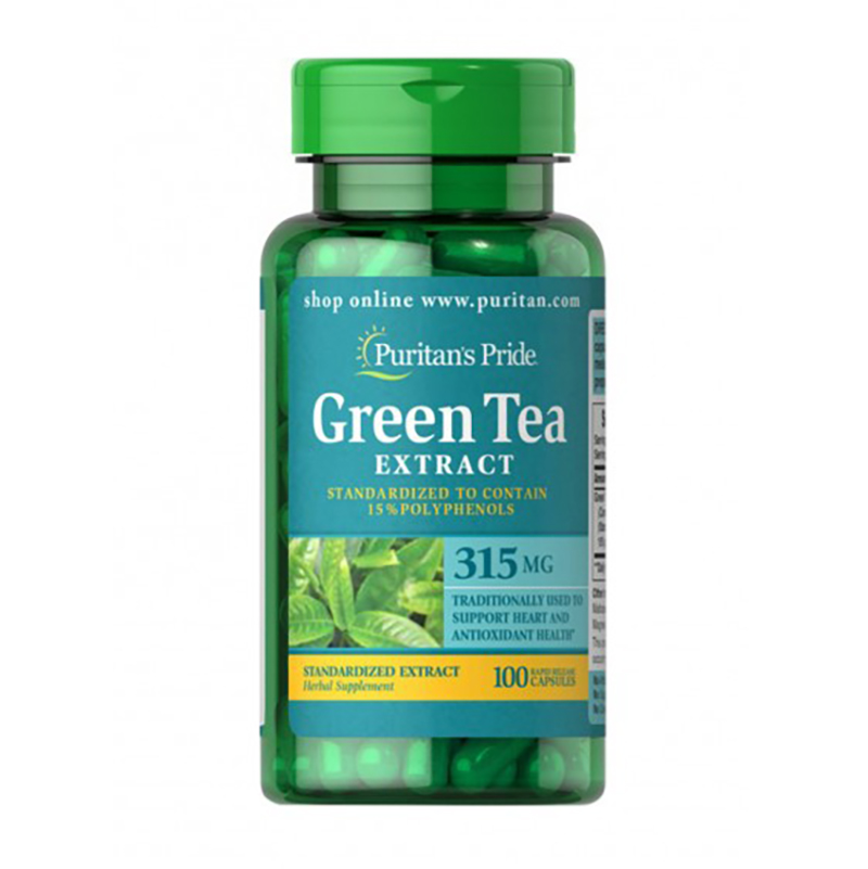 Puritan's Pride Green Tea Standardized Extract 315 mg 100 Capsules