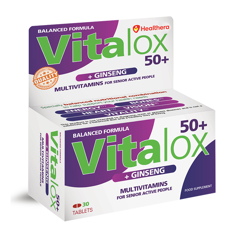 Vitalox +50 Multivitamins with Ginseng - 30 tablets