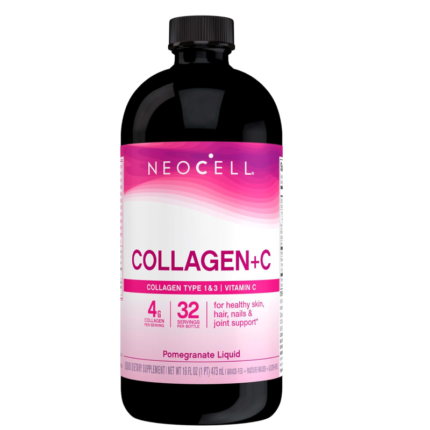 NeoCell Collagen C Pomegranate Liquid - 4g Collagen Types 1 & 3 with Vitamin C