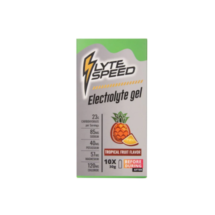 LyteSpeed Electrolyte Gel - Tropical- 10 Packets
