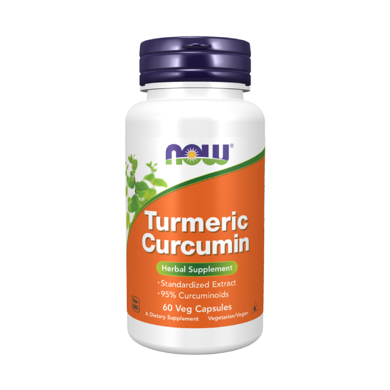 NOW Turmeric Curcumin, Derived from Turmeric Root Extract, 95% Curcuminoids, Herbal Supplement, 60 Veg Capsules
