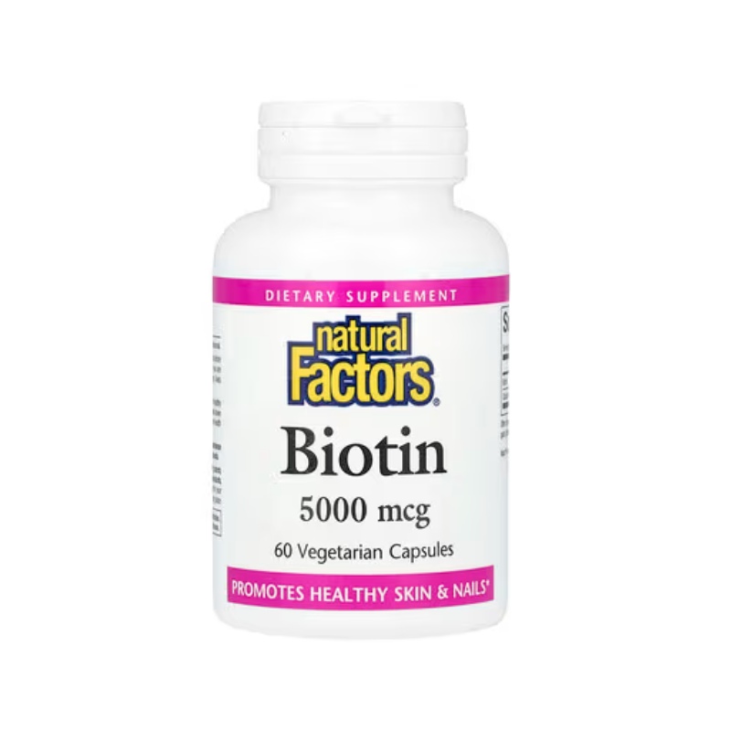 Natural Factors Biotin 5,000 mcg - 60 Capsules