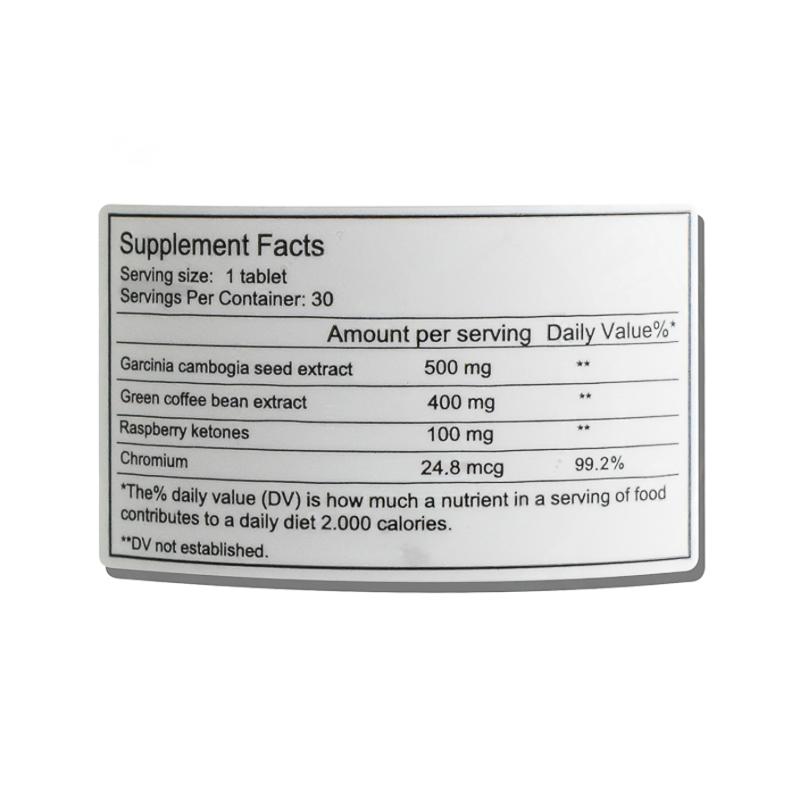Nutriville Slimming 30 Tablets BACK