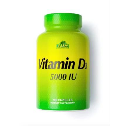 ALFA Vitamins Vitamin D3 5000 IU - 100 Capsules