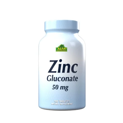 ALFA Vitamins Zinc Gluconate 50 mg - 100 Tablets